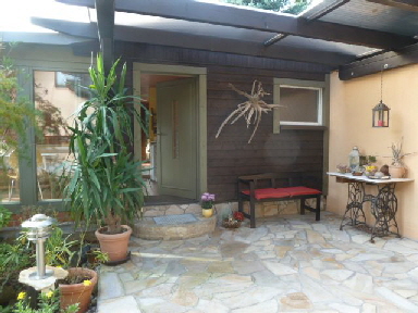 Eingang des Ferienhauses
